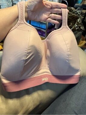 Panache Wireless High-Support Wireless Sports Bra in Dusty Rose Size 34GG. New